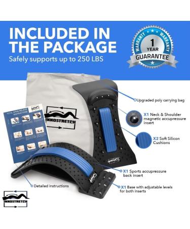 2-in-1 Back and Neck Stretcher for Pain Relief - Chiro Board for Spinal Alignment and Cervical Traction - Back Cracker and Neck Popper Combo - Buy Online on GoSupps.com