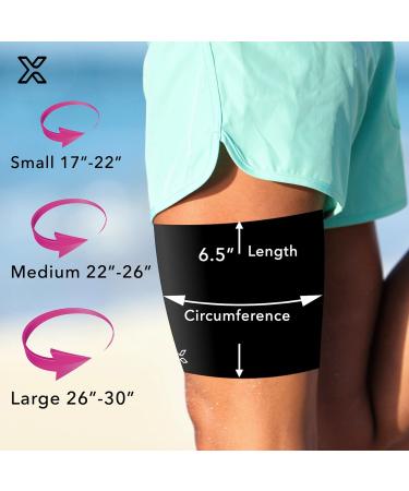 Thigh Compression Sleeve for Men & Women - Medical Grade Support for Hamstring Quadriceps & Groin Strains - Size Large (Black - Buy Online on GoSupps.com