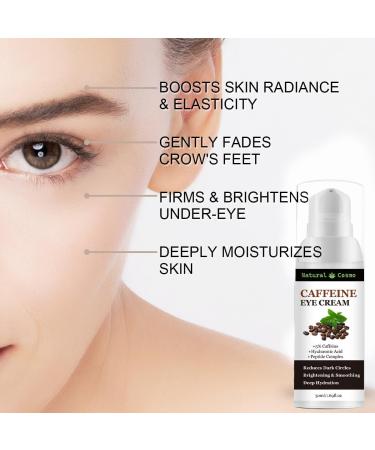 Yanxi Biotechnology Caffeine eye cream 5 caffeine hyaluronic acid and peptide complex Natural Cosmo advanced formula against dark circles wrinkles and puffiness 50 ml - Buy Online on GoSupps.com