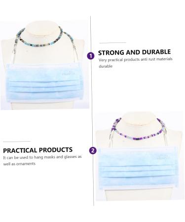 Minkissy 4-Piece Adjustable Mask Chain & Glasses Straps | Stylish Face Cover Rope Lanyards & Bead Chains for Masks - Buy Online on GoSupps.com