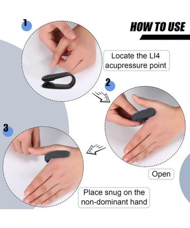 KSK EHW Acupressure Rings Set - 6 Anti-Stress Finger Massage Rings for Stress Reduction (Silver & Black) - Buy Online on GoSupps.com