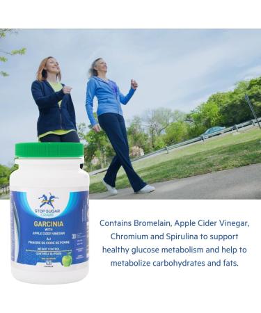 Garcinia Cambogia Supplement with Apple Cider Vinegar by Stop Sugar Crave | Helps Regulate Blood Sugar Levels | 90 Capsules 30 Day Supply - Buy Online on GoSupps.com