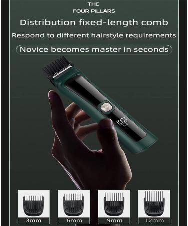 Professional 4-in-1 Hair Clippers for Men - Titanium Alloy Trimmer & Shaver | Fast Charging Green Styling Set - Buy Online on GoSupps.com