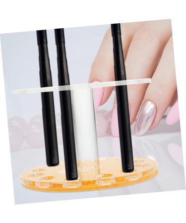 1pc Penholder Pencils Markers Desk Stand Pen Rest Stand Paint Display Desk Stand Multi Bin Art Brush Organizer Manicure Brush Holder Clear Pen Rack Supplies Acrylic Round - Buy Online on GoSupps.com