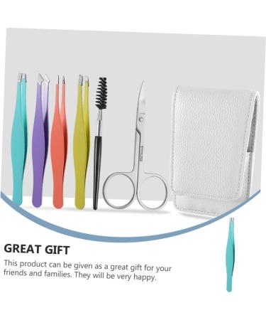 Fomiyes Eyebrow Tweezers Tool - Rustproof Flat Eyebrow Trimmer Kit for Women Perfect for Travel - Buy Online on GoSupps.com