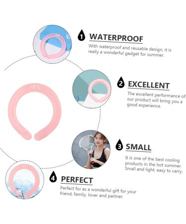 NOLITOY Ice Bolster Cooling Neck Collar - Summer Heat Prevention Ice Pad - Pink Ice Crystal Mixture 18x17x2CM - Outdoor Comfort - Buy Online on GoSupps.com