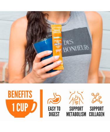 LonoLife Low-Sodium Grass-Fed Beef Bone Broth Sticks - 10g Collagen Protein - 10 Pack - Buy Online on GoSupps.com
