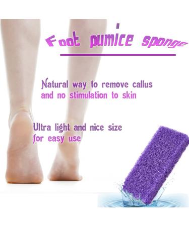 70-Piece Pedicure Exfoliator Kit: Disposable Pumice Stone, Sponge Scrubber, Callus Remover, Nail Files - Purple - Buy Online on GoSupps.com