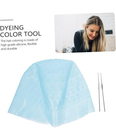 DOITOOL 1 Set Hair Color Highlighter Cap Crochet Outfit Scrub Hat Reusable Hair Cap for Highlights Hair Tinting Dye Hat Hair Tinting Bowl Has Brighten Baked Oil Cap Silica Gel 22X16X1CM Blue - Buy Online on GoSupps.com