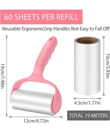 360 Sheets Lint Roller for Clothes Pet Hair Remover Extra Sticky Lint Remover Brush Clothes Cleaner Roller 1 Roller +6 Refills f r Kleidung Sofa Bett Teppich-Fusselroller - Buy Online on GoSupps.com