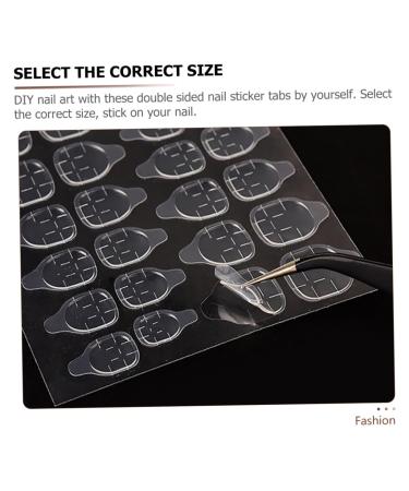 Mikinona 20 Transparent Sheets Double-Sided Nail Tabs for Press Nails Waterproof Nail Stickers with Various Easy to Apply Suitable for Professional Home Use - Buy Online on GoSupps.com