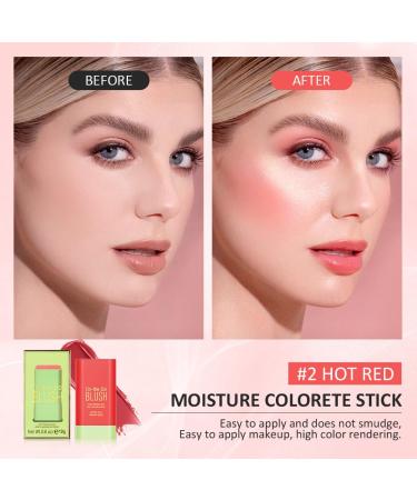 Lophe Cream Blush Stick - Multi-Use Natural Rouge for Eyes Cheeks & Lips | Moisturizing Matte Makeup for All Skin Tones (02) - Buy Online on GoSupps.com