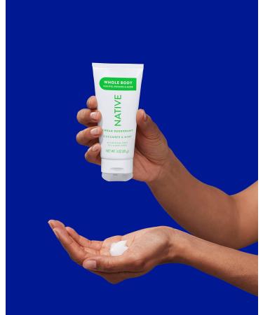 Native Whole Body Deodorant Cream Contains Naturally Derived Ingredients Deodorant for Women & Men | 72 Hour Odor Protection Aluminum Free with Coconut Oil and Shea Butter | Cucumber & Mint - Buy Online on GoSupps.com
