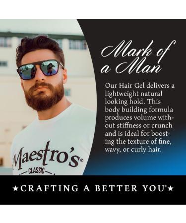 Maestro's Classic Hair Gel - Mark of a Man Blend | 3.4 Oz | Premium Styling for Men | International Shipping - Buy Online on GoSupps.com