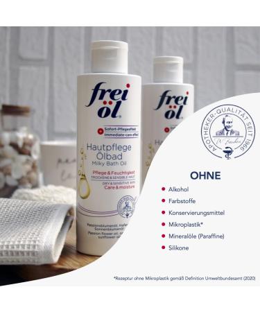 Free Oil Skin Care Bath - High-Quality Vegan Body Oil for Moisturizing & Calming Extremely Dry Skin (200 ml) - Buy Online on GoSupps.com