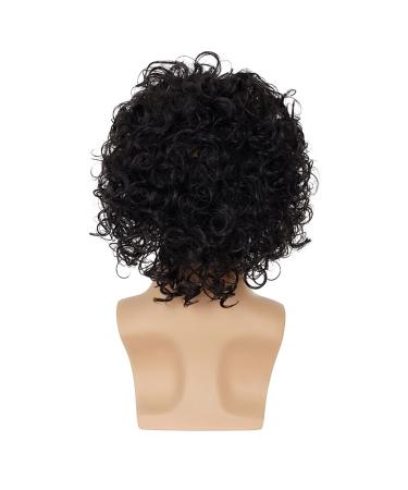 Wiwige Men's Short Curly Black Synthetic Rocker Wig for Halloween Costume - Wet Look Wig - Buy Online on GoSupps.com
