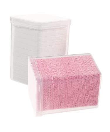 FOYTOKI 2 Boxes Eyelash Extension Cleaning Pads for Nail Polish Remover Cleaning Glue Bottles for Professional Home Use