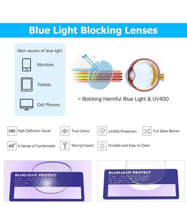 Mamjoin Blue Light Blocking Glasses | Anti Eye Strain Computer Glasses for Men Women | UV Filter Bluelight Blocker | Black & Leopard Frame - Buy Online on GoSupps.com