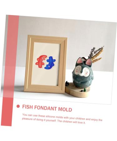 3pcs Carp Silicone Mold Gummies Candy Goldfish Resin Mold Pendant Silicone Mold Non Stick Silicone Mold Silicone Animals Carp Candy Fondant Flexible Decorate Silica Gel White 2X4X5.8CM - Buy Online on GoSupps.com