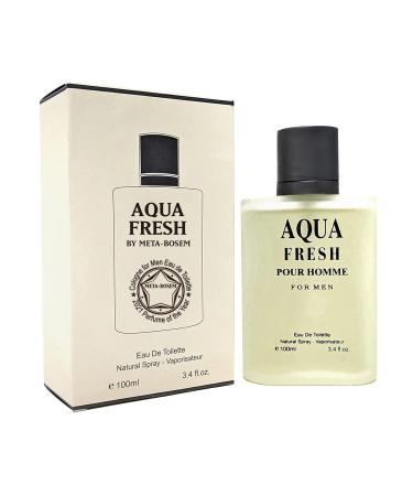 META-BOSEM Aqua Fresh Men's Cologne Eau de Toilette Natural Spray - Fresh Woody Scents - Aquatic Marine Notes - Great Holiday Gift - for All Day Use - a Classic Bottle 3.4 Fluid Ounce/100Ml Aqua Fresh 3.4 Fl Oz (Pack of 1) - Buy Online on GoSupps.com