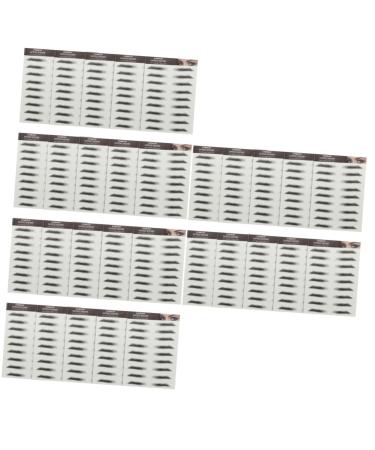 FOMIYES 30 pcs Black Artificial Creative Shaping Fake Supply Eyebrows Stickers Makeup Female Bionic Eyebrow 1 count (Pack of 1) Blackx3pcs