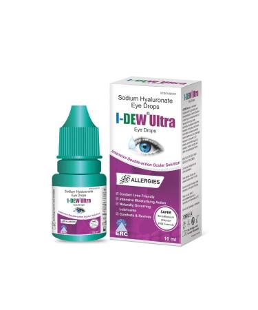 I-Dew Ultra Allergy Eye Drops for Dry Eyes Eye Drops for Allergies Eye Drops for Hay Fever Eye Drops for Dry Eyes Contact Lens Users Eye Drops Preservative-Free 10ml 10 ml (Pack of 1)