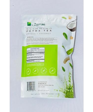 Dr. Zisman ZT Slimming Tea Matcha-Coconut Detox Blend - 28 Tea Bags for Weight Loss, Antioxidant Effects, Mood Enhancement, and Improved Concentration - Buy Online on GoSupps.com