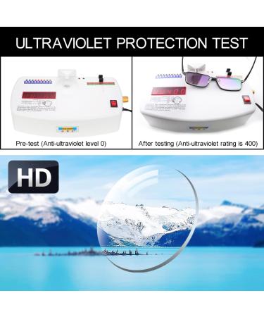 Devirld 2-in-1 Progressive Multifocal Reading Glasses for Men & Women - Anti Blue Light UV400 with Polarized Sunglasses Clip - Black 1.0x - Buy Online on GoSupps.com