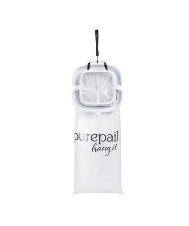 PurePail Hang It Odor-Trapping Diaper Disposal  White  Lavender Scent  Seal and Neutralize Odors  Hang from Anywhere  Perfect for Car & Grandparents Hang it Diaper Pail