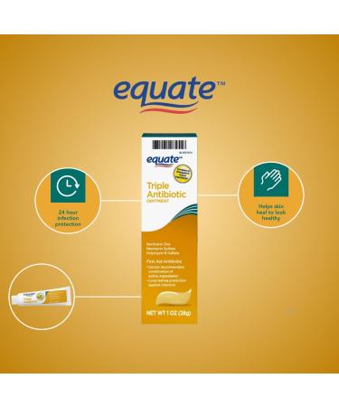 SCHMIDT EMPIRE Equate First Aid Triple Ointment - 24-Hour Wound Care 1 oz (Pack of 2) - International Shipping Available - Buy Online on GoSupps.com