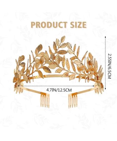 Jakawin Gold Leaf Wedding Crown & Tiara for Women - HB009 (Gold) - Buy Online on GoSupps.com