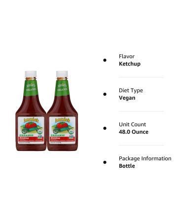 Annie's Homegrown Organic Ketchup 24 oz - 2 Pack, 1.5 lb Each - Buy Online on GoSupps.com