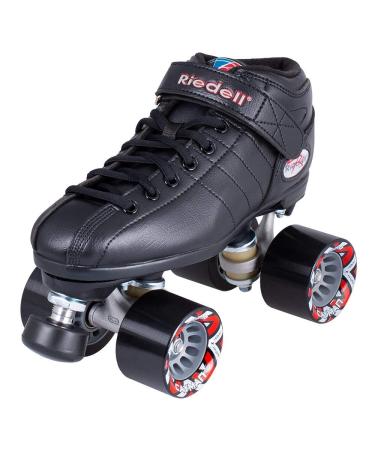 Riedell Skates - R3 - Quad Roller Skate for Indoor/Outdoor Black Size 12