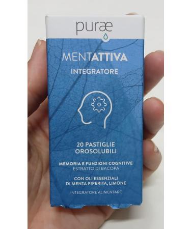  Purae Purae Mentattive - Memory and Concentration Supplement | 20 Orosoluble Pads with Essential Oils and Bacopa - Buy Online on GoSupps.com