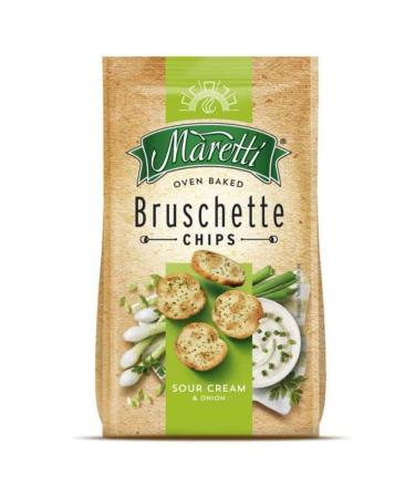 Maretti | Sour Cream And Onion Bruschette Chips 70g | Pack Of 15 Sour Cream & Onion