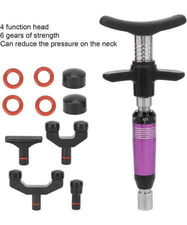 Chiropractic Handheld Device for Spine Adjustment - Ergonomic Manual Massage Tool with Case - Ideal for Men & Women - Violet - Buy Online on GoSupps.com