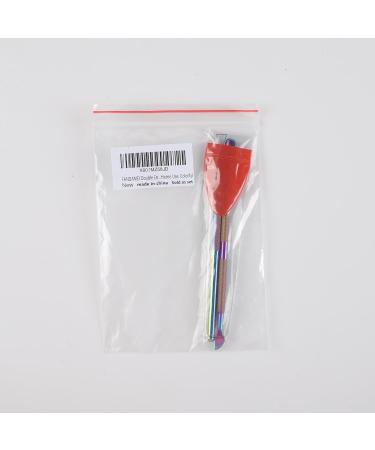 FANDAMEI Double End Cuticle Pusher Gel Nail Polish Remover Kit | Metal Scraper for Acrylic & Gel Polish Removal | Manicure Pedicure Tool for Salon & Home Use - Buy Online on GoSupps.com