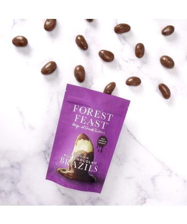  Forest Feast FOREST FEAST Belgian Milk Chocolate with Brazil Nuts 8 x 120g | Natural gluten-free snack coated in milk chocolate high protein whole Brazil nuts - Buy Online on GoSupps.com