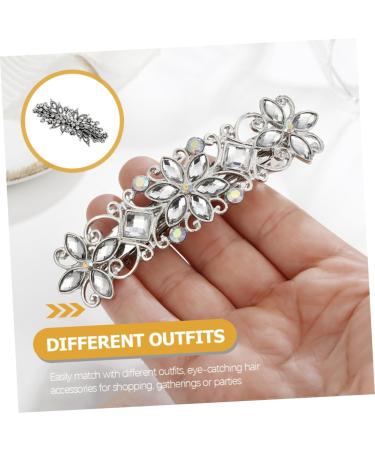 MAGICLULU Rhinestone Hair Clip Women Hair Clip Silver Hair Clip Women Headdress Women Barrette Women Hairpin Hair Accessory Barrette for Girl Hair Barrettes Rhinestones Hairpin - Buy Online on GoSupps.com