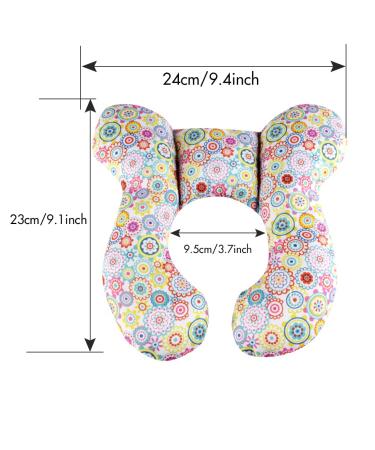 Gudong Baby Travel Pillow - Soft Head & Neck Support for Car Seats | Ideal for 0-1 Year Olds (Flower Design) - International Shipping Available - Buy Online on GoSupps.com