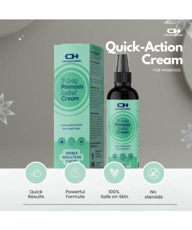 7-Day Phimosis Cream | Fast Relief Steroid-Free Treatment | Visible Results in 7 Days | 3.16 fl oz (90g) | No Irritation - Buy Online on GoSupps.com