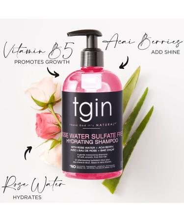 tgin Rose Water Hydrating Shampoo - Sulfate-Free for Curls, Waves & Protective Styles - Buy Online on GoSupps.com