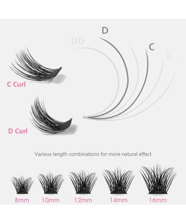 Buy DIY 3D Effect Lash Clusters - Natural Soft Wispy Individual False Eyelashes | BY YUANZHIJIE (Style-81-0.07-C-MIX) - International Shipping Available - Buy Online on GoSupps.com