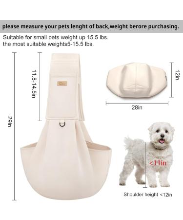 VRBabies Dog Carrier Bag for Small Dogs - Adjustable Thick Shoulder Straps | Stylish Apricot Pet Carrier - Buy Online on GoSupps.com