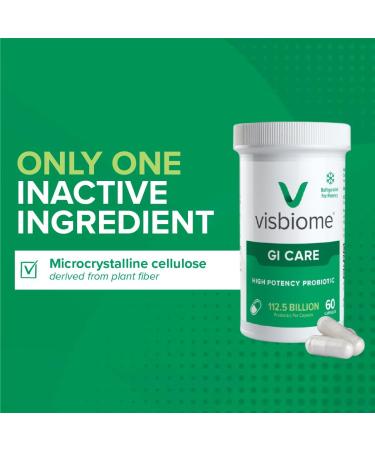Visbiome GI Care - High Potency Probiotic - 112.5 Billion CFU Live Probiotics Original De Simone Formulation Made in USA 60 Capsules. 60 Count (Pack of 1) - Buy Online on GoSupps.com