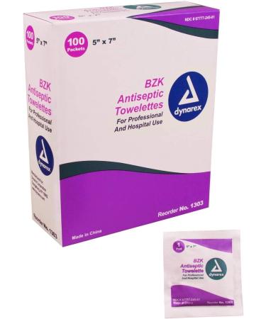 BZK Antiseptic Towelettes 1303 - 100 Pack - Buy Online on GoSupps.com