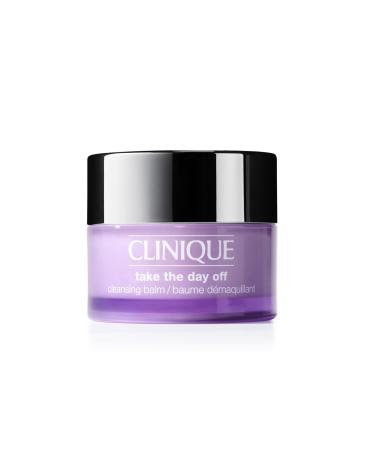 Clinique Take The Day Off Cleansing Balm Makeup Remover | Dissolves Face + Eye Makeup and Sunscreen | For All Skin Types 1 Ounce - Mini Travel Size