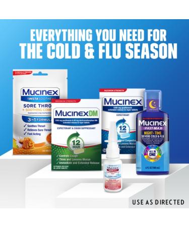 Mucinex Sinus-Max Severe Congestion Relief Clear & Cool Nasal Decongestant Spray- Fast Acting Relief For Sinus Pressure With Cooling Menthol & Oxymetazoline 0.75 oz. (Pack of 2) Packaging May Vary - Buy Online on GoSupps.com