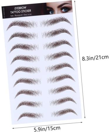 POPETPOP 5pcs Eyebrow Stickers Blush Makeup Brow Shaper Hair-like Eyebrows Stickers Artificial 4d Plate 21x15cm Brown - Buy Online on GoSupps.com