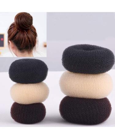 Buy Bun Cushion Set - 3 Pieces (Large Medium Small) | Beige Bun Rings for Chignons | Perfect DIY Styling Accessories for Women & Girls - Buy Online on GoSupps.com
